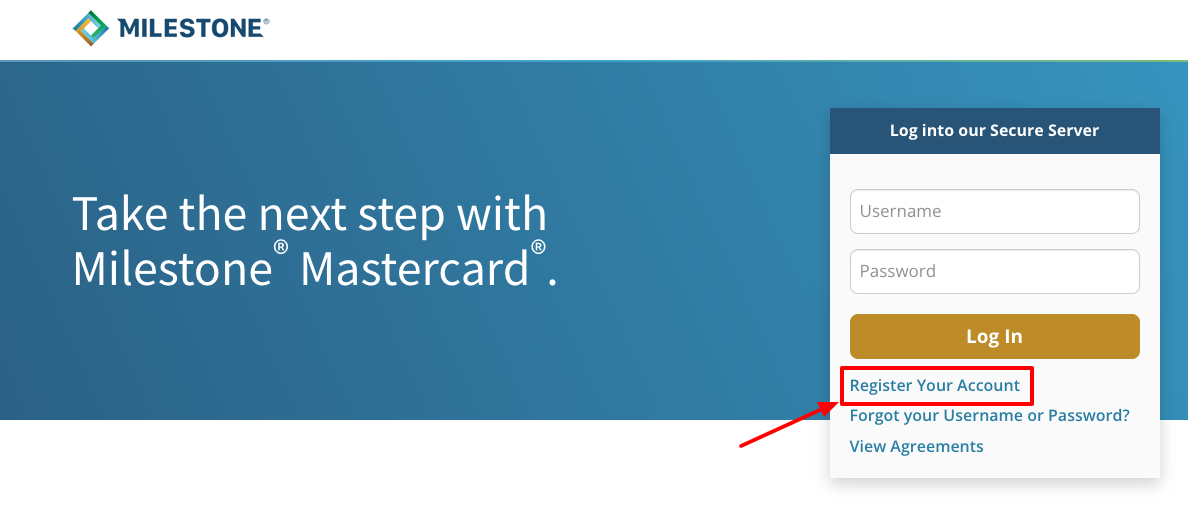 milestone credit card register