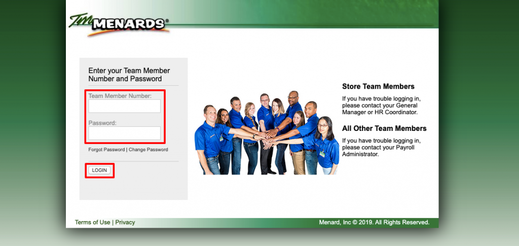 TM Menards Login