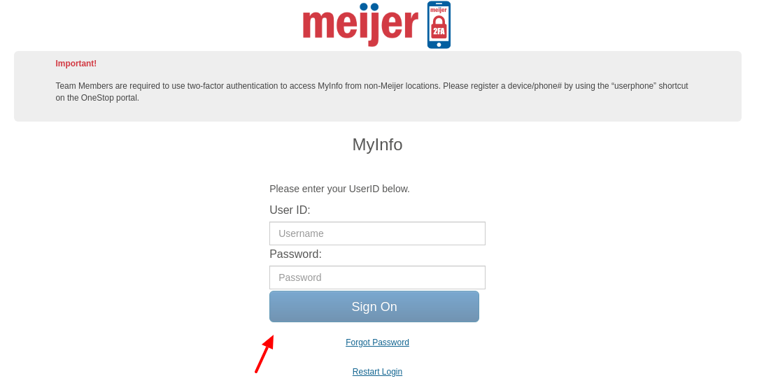 meijer myinfo login