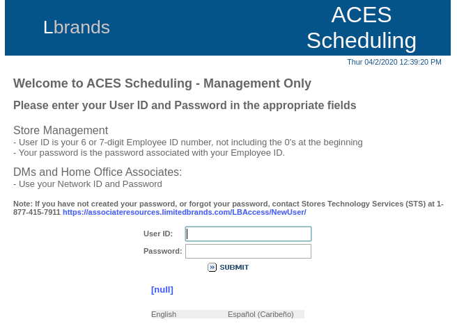 Aces limitedbrands Login To Your Associate Resources Limited 