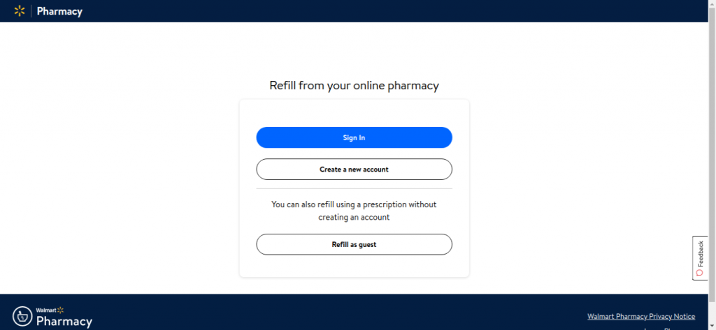 Walmart Pharmacy Refill Login