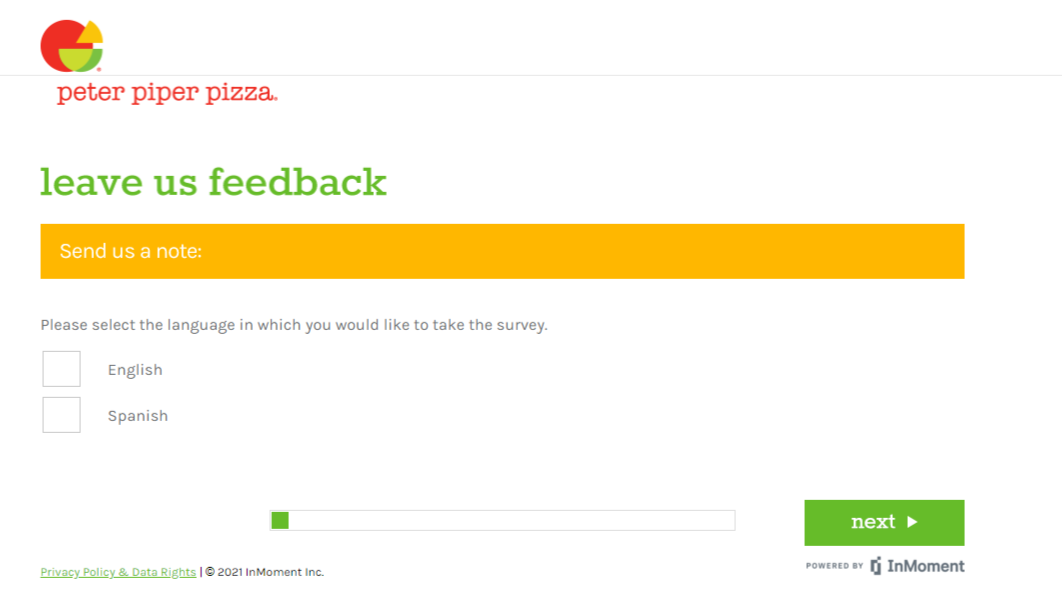  Peter Piper Pizza feedback