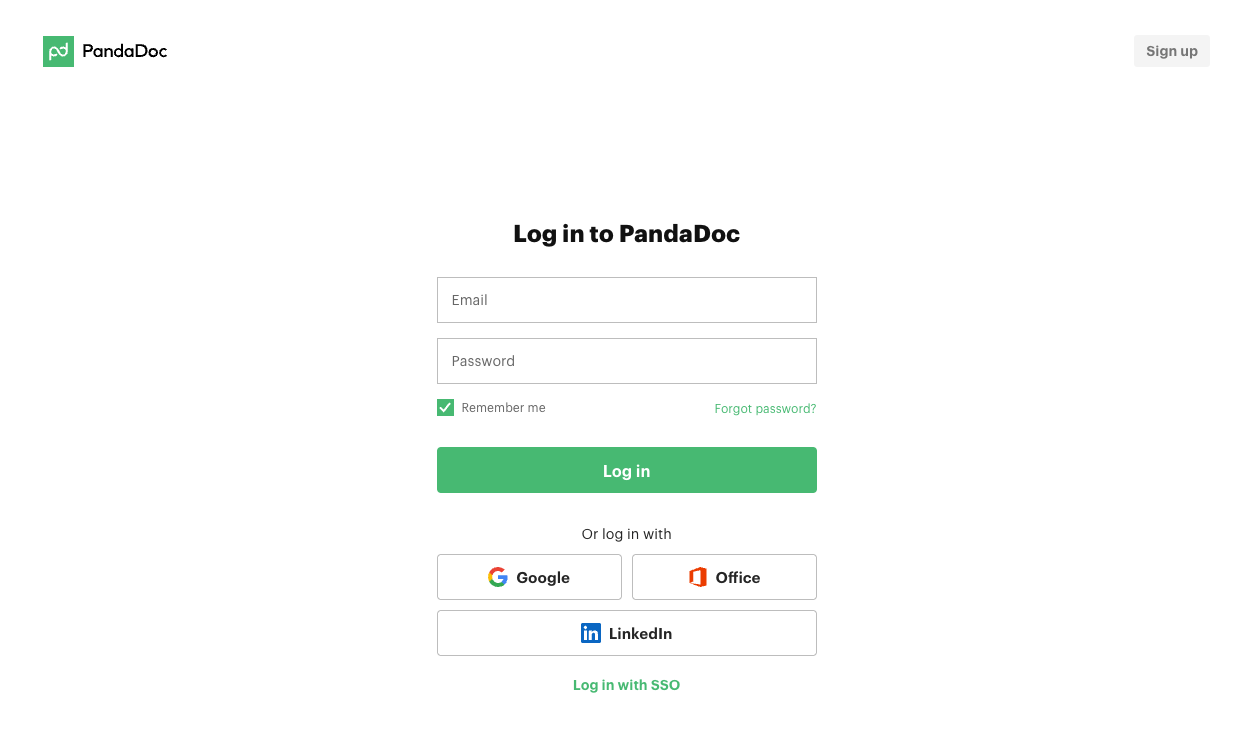 pandadoc login