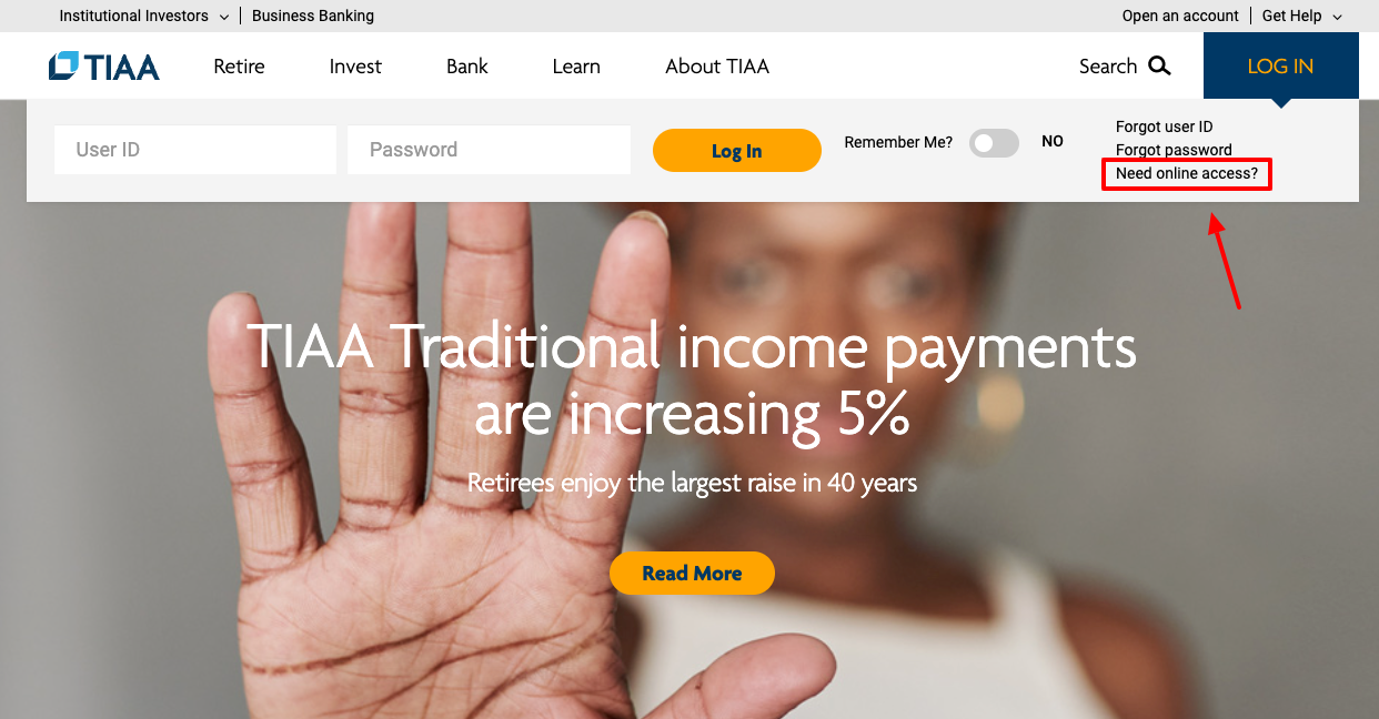 tiaa cref register