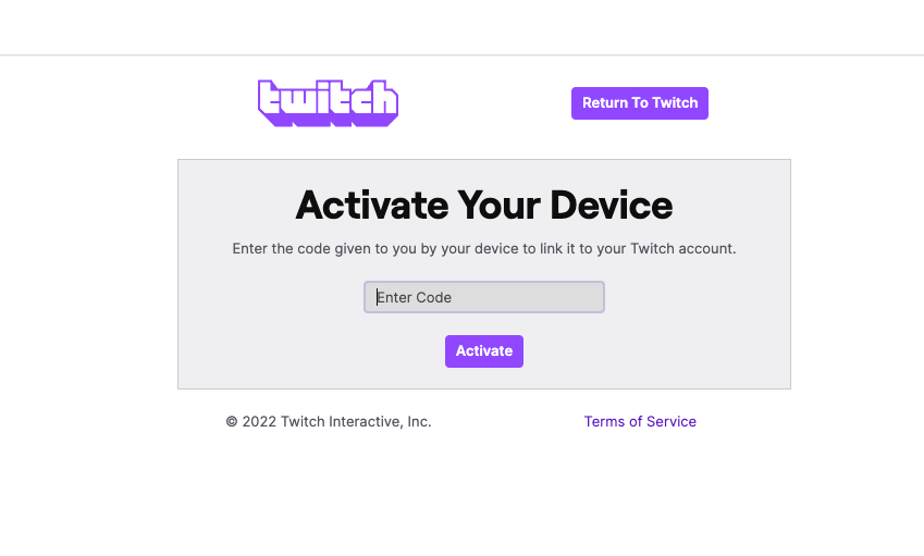 activate twitch