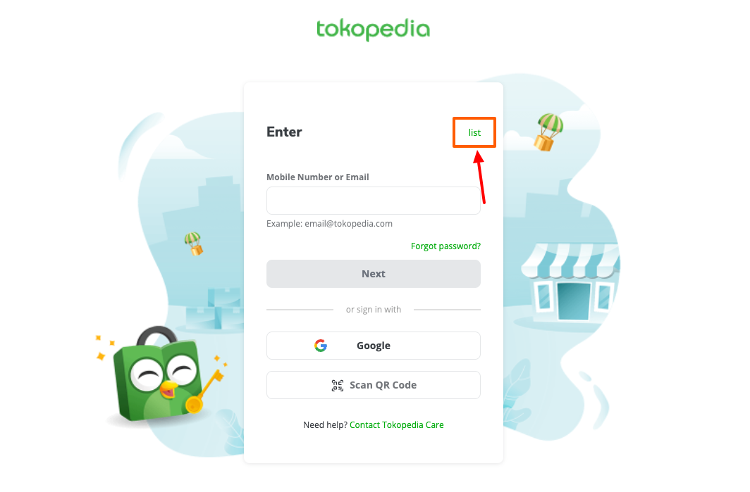 tokopedia sign up