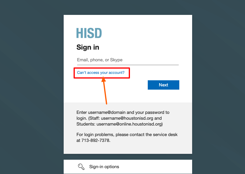 myHISD forgot account details