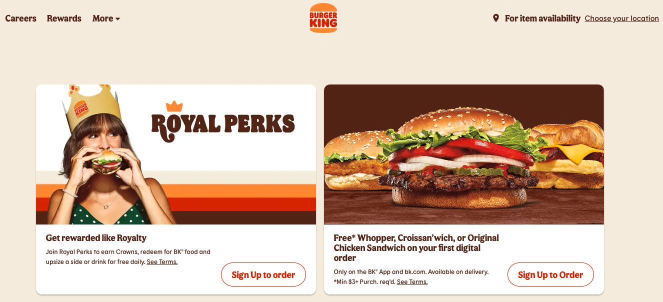 burger king official site