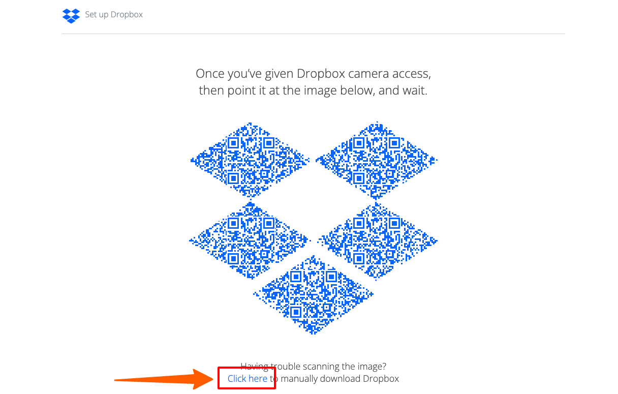 dropbox connect page