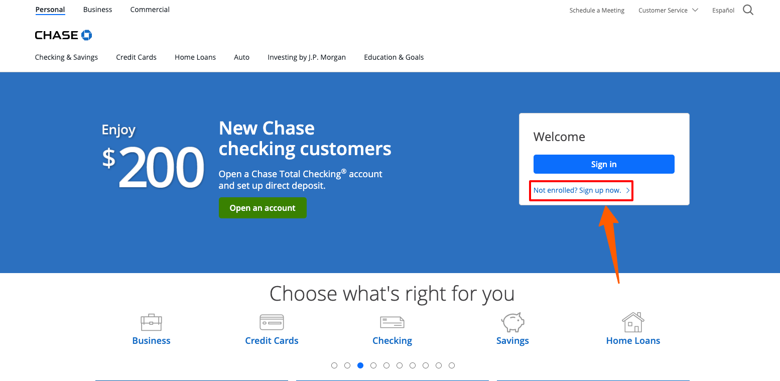 Chase Bank Sign Up