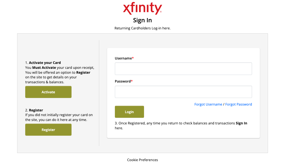 xfinity prepaid card