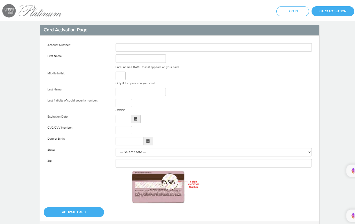 green dot Card Activation