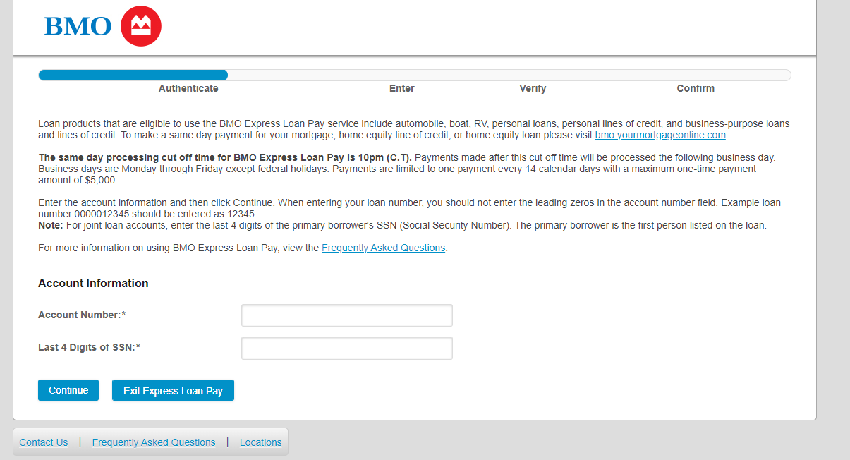 Harris Bank Express Loan Pay process