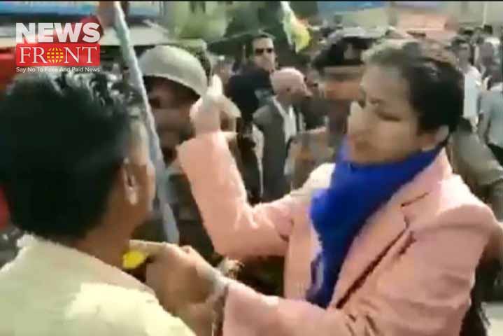 collector slapped a bjp leader | newsfront.co