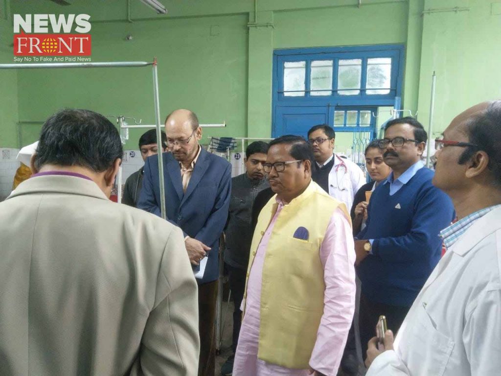 health inspector visit to mekliganj hospital | newsfront.co