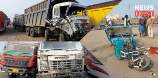 two dumpers accident in farakka barrage | newsfront.co