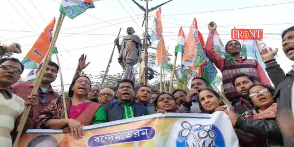 aap tmc workers celebrate winning rally in midnapur | newsfront.co