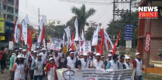 siliguri to berhampur dso protest rally | newsfront.co