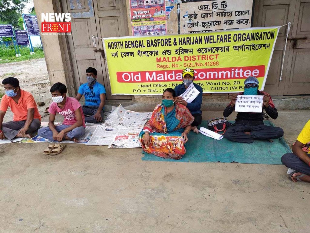 hospital cleaning staff on strike in malda | newsfront.co