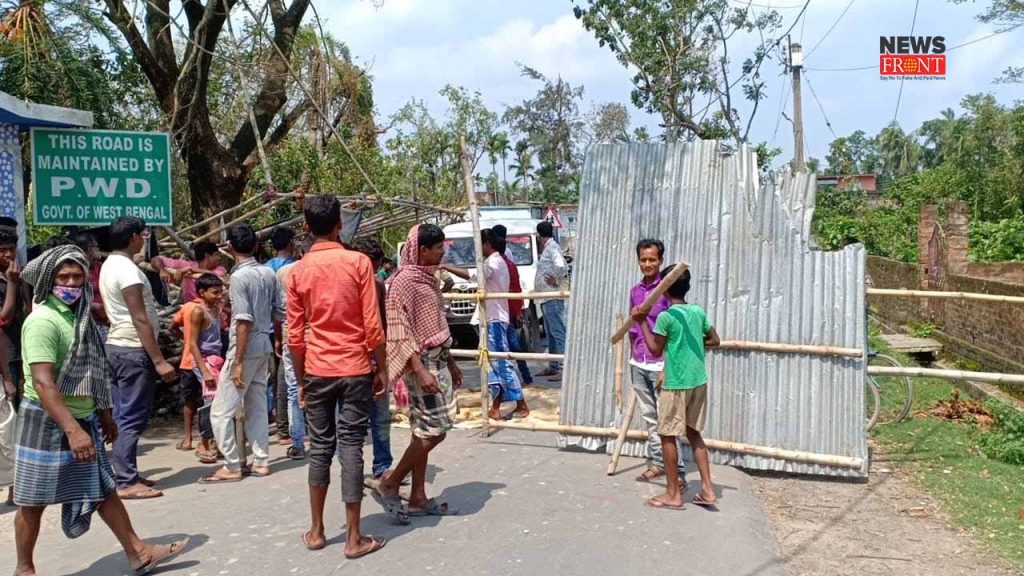 villagers protest for electricity in gosaipur | newsfront.co