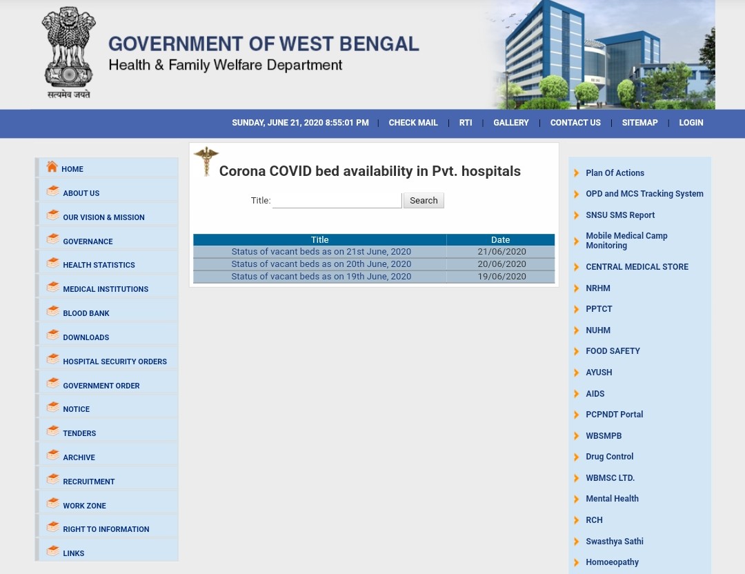 WB govt health and welfare department | newsfront.co