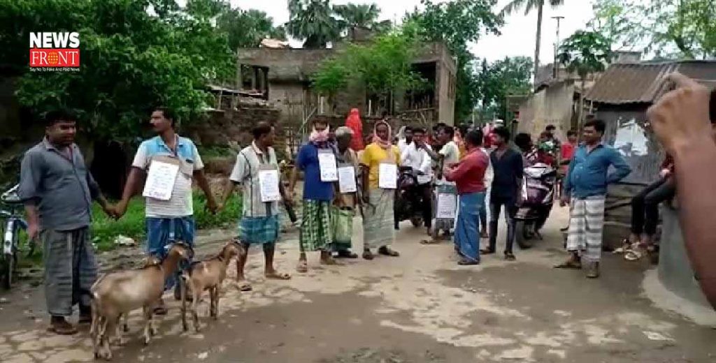 villagers protest for road damage | newsfront.co