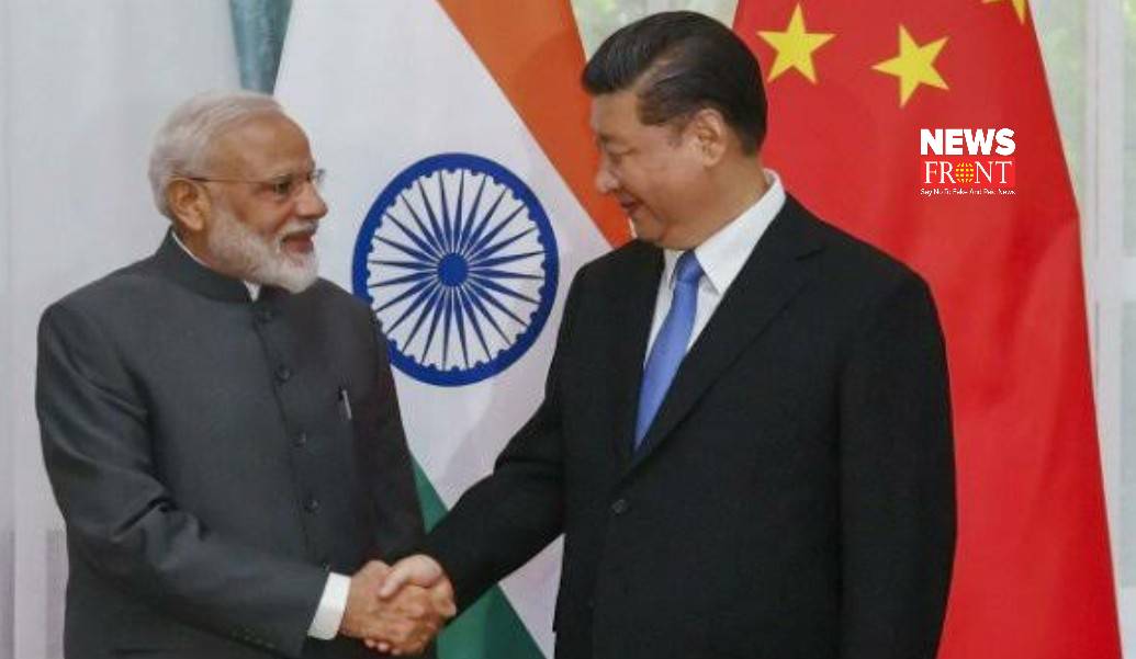 Modi with Xi Jinping | newsfront.co