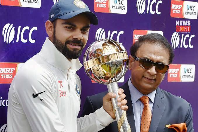 Virat kohli with Sunil Gavaskar | newsfront.co