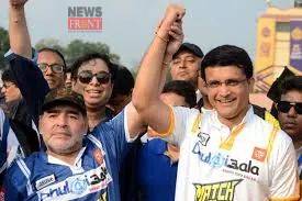 Maradona with Saurav | newsfront.co