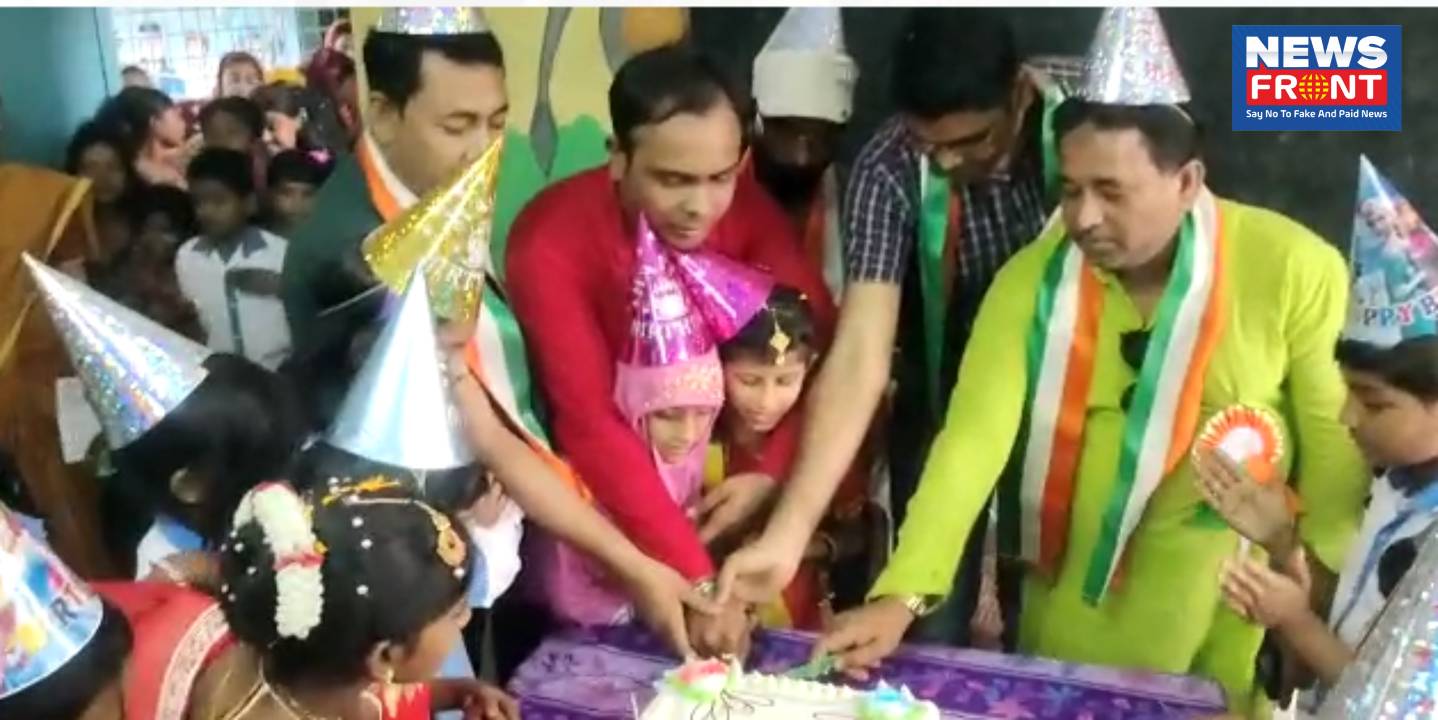 lalgola school celebrated birthday of the students